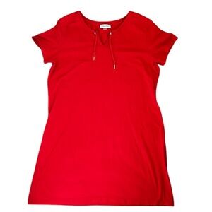 Red Calvin Klein tshirt dress